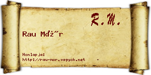 Rau Mór névjegykártya